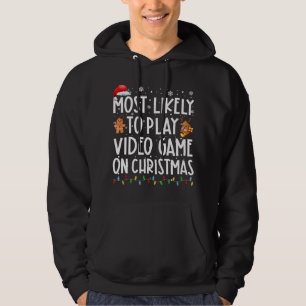 Veste À Capuche Les Plus Probables À Jouer Jeu Vidéo Sur Noël Père