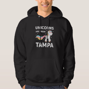 Veste À Capuche Les Unicornes Sont De Tampa Florida Résident Fl Lo