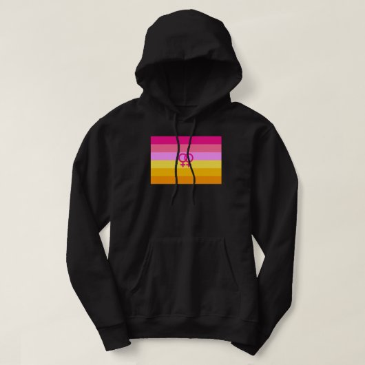 Veste À Capuche Lesbienne Dawn Pride Femmes qui aiment les femmes (Design devant)
