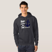 Veste À Capuche L'espoir ancre le vers de bible d'Hébreux d'âme (Devant entier)