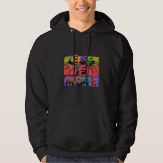 Veste À Capuche "Less Is More" Vibrant 3D Typography with Tropical