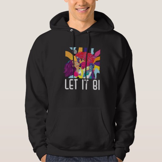 Veste À Capuche Let It Bi Bisexual Pride March Bisexuality LGBTQ (Devant)