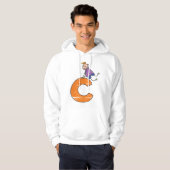 Veste À Capuche Lettre C orange (Devant entier)