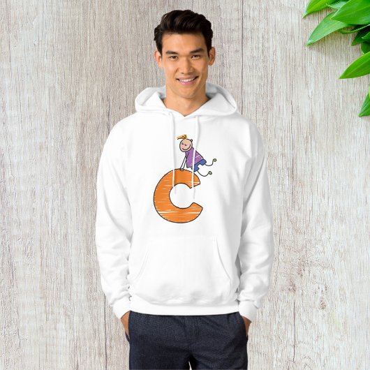 Veste À Capuche Lettre C orange