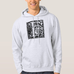 Veste À Capuche Lettre F Monogramme médiéval Art Nouveau