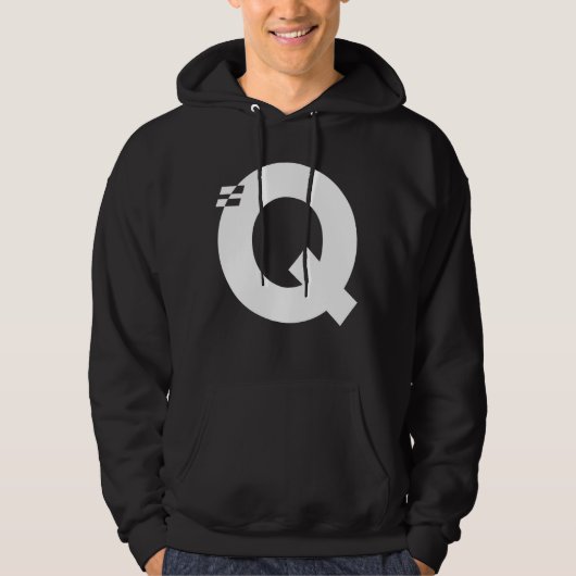Veste À Capuche Lettre Q Alphabet initial Monogramme (Devant)