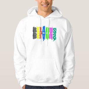 Veste À Capuche Lettres colorées funky Biélorussie Б е л а р у с S