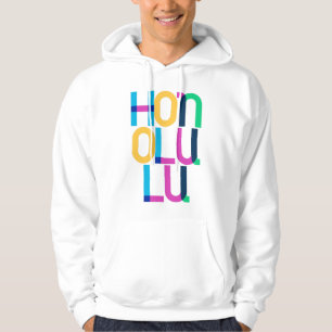 Veste À Capuche Lettres Honolulu United States Pop Art