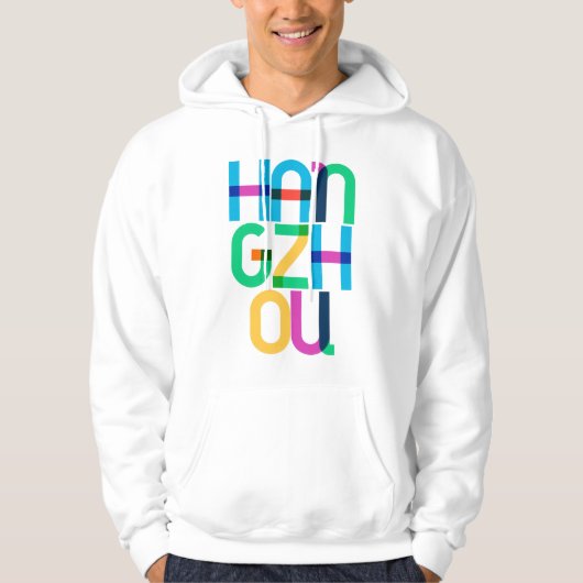 Veste À Capuche Lettres Pop Art Chine Hangzhou (Devant)