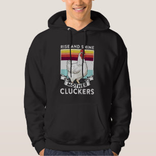 Veste À Capuche Levez Et Brillante Mère Cluckers Vintage Rétro les
