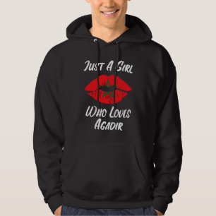 Veste À Capuche Lèvres Bouche Amour Drapeau Marocain Agadir