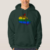 Veste À Capuche LGBT Canadian pride map Sweatshirt (Devant)