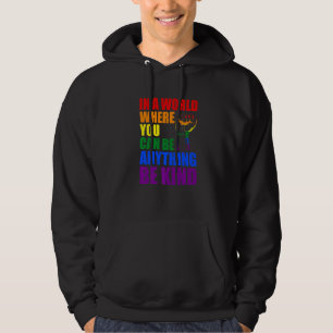 Veste À Capuche Lgbt Gay pride Dans Un Monde Où Vous Pouvez Être N