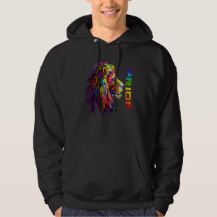 Veste À Capuche Lgbt Lion Pride Arc-en-ciel Couleur Drapeau Gay Fi