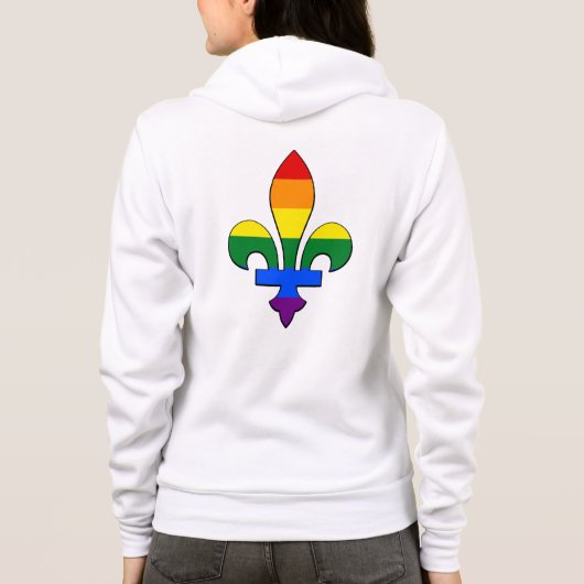 Veste À Capuche LGBT pride fleur-de-lis (Dos)