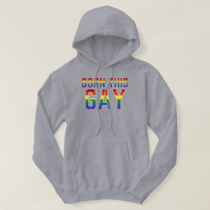 Veste À Capuche LGBT Rainbow Parties scintillant Né Ce Gay