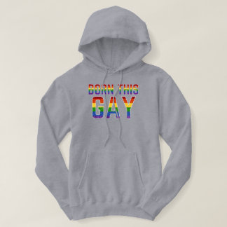 Veste À Capuche LGBT Rainbow Parties scintillant Né Ce Gay