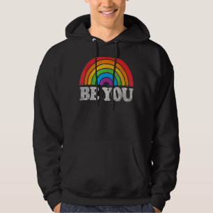 Veste À Capuche Lgbtq Be You Gay pride Lgbt Ally Rainbow Flag Retr