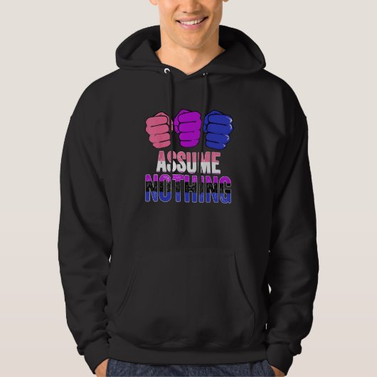 Veste À Capuche LGBTQ Genderfluid Pride Assume Nothing Gender Flui (Devant)