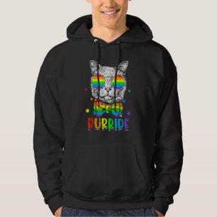 Veste À Capuche Lgbtq Purride Ally Gay pride Rainbow Drapeau Chat