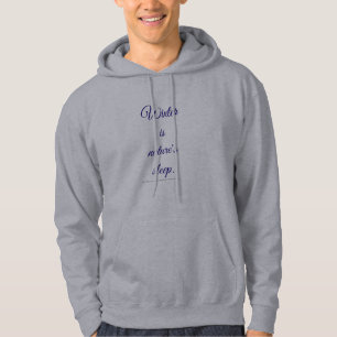 Veste À Capuche "L'hiver est le sommeil de la nature" Calligraphie