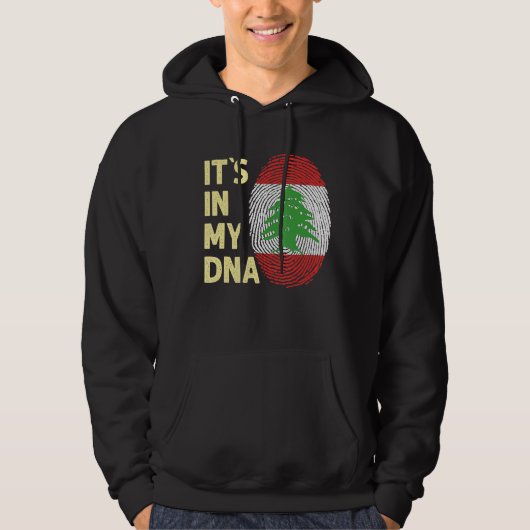 Veste À Capuche Liban Dans Mon Adn Équipe Libanaise Drapeau Liban (Devant)