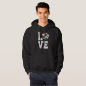Veste À Capuche Liban Soccer Love drapeau libanais (Devant entier)