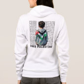Veste À Capuche Libérez la Palestine blanche (Dos)