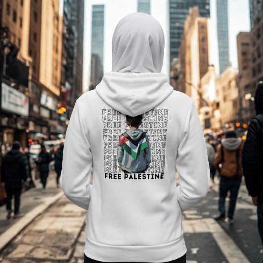 Veste À Capuche Libérez la Palestine blanche