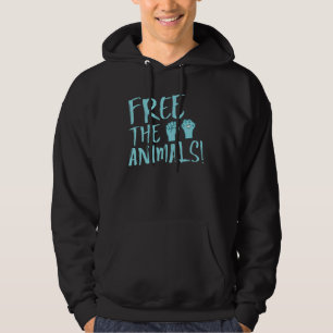 Veste À Capuche Libérez Les Animaux Bien-Être Vegan Protest Veggie