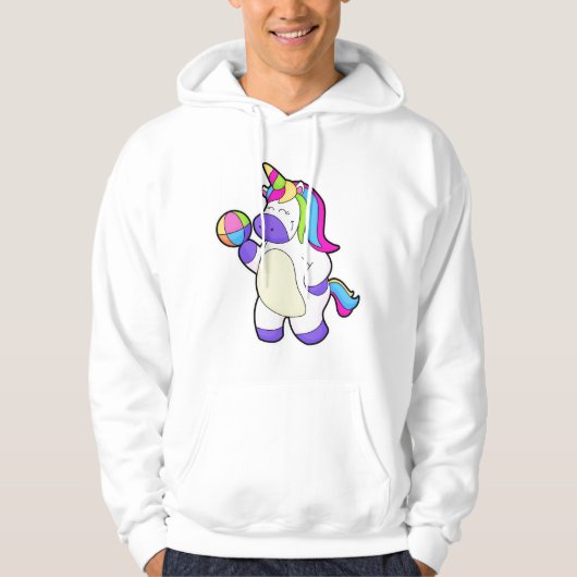 Veste À Capuche Licorne avec Volley-ball (Devant)