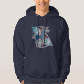 Veste À Capuche Licorne celtique (Devant)