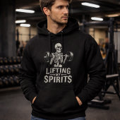 Veste À Capuche Lifting My Spirits Bodybuilding Skeleton Funny Gym