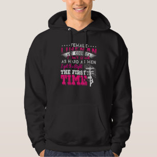 Veste À Capuche Lineman Femme Bien Sûr Je Ne Travaille Pas Aussi D