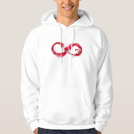 Veste À Capuche L'infini avec du vin rouge (Devant)