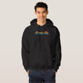 Veste À Capuche Linz Upper Austria Retro Sunset Rainbow Synth Stri (Devant entier)