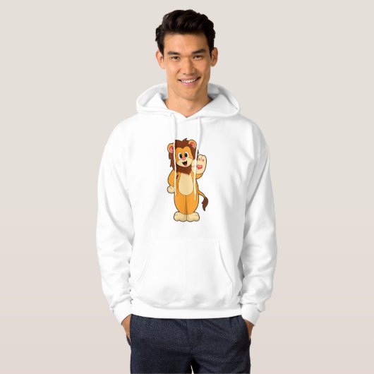 Veste À Capuche Lion avec Mane (Devant entier)