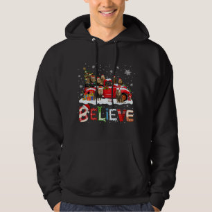 Veste À Capuche Lion équitation Camion Rouge Arbre de Noël Croire