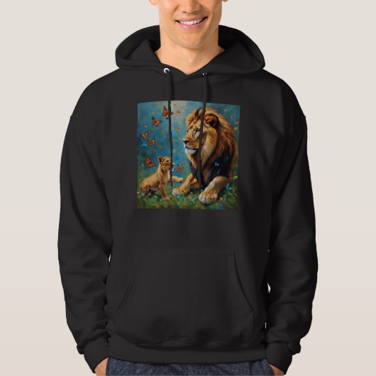 Veste À Capuche Lion Et Cub (Devant)