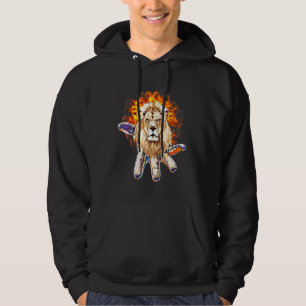 Veste À Capuche Lion Head Motif Afrique Big Chat Mane Coloré Lions