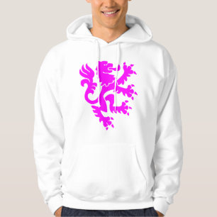 Veste À Capuche Lion héraldique 01 - Magenta
