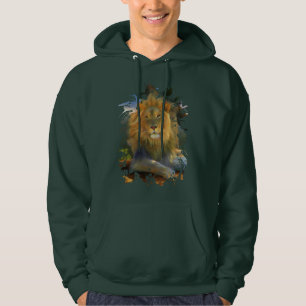 VESTE À CAPUCHE LION MÂLE AUX ALENTOURS AU TRAVAIL