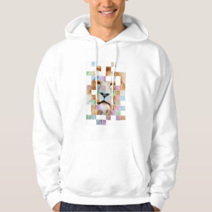 Veste À Capuche Lion Predator Pixel Retro Lion Safari Cadeau