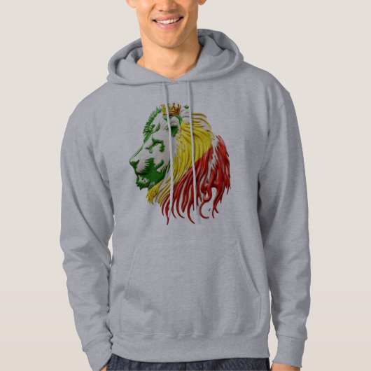 VESTE À CAPUCHE LION STYLE JAMAICAN KING (Devant)