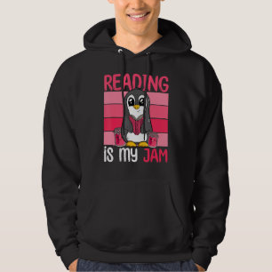 Veste À Capuche Lire Est Mon Jam J'Aime Lire Livre Drôle Pengu
