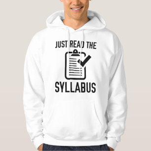 Veste À Capuche Lisez Juste Le Syllabus