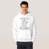 Veste À Capuche Lisez Juste Le Syllabus (Devant entier)