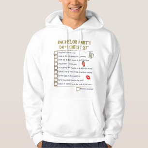 Veste À Capuche Liste de vérification pour l'enterrement de vie de