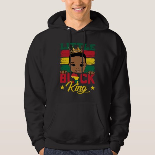 Veste À Capuche Little Black King BHM BLM Pride Little Melanin Boy (Devant)