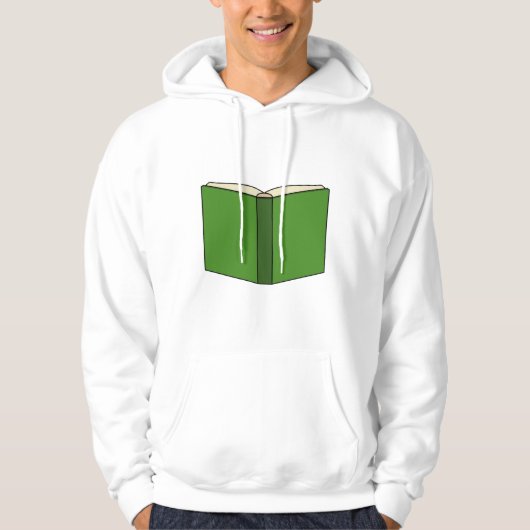 Veste À Capuche Livre vert de dessin (Devant)